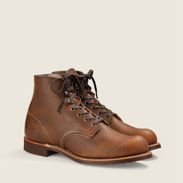 Red Wing Heritage Boots Brown - Mens Blacksmith - 6-inchr Rough & Tough Leather - 5369-GIKHF